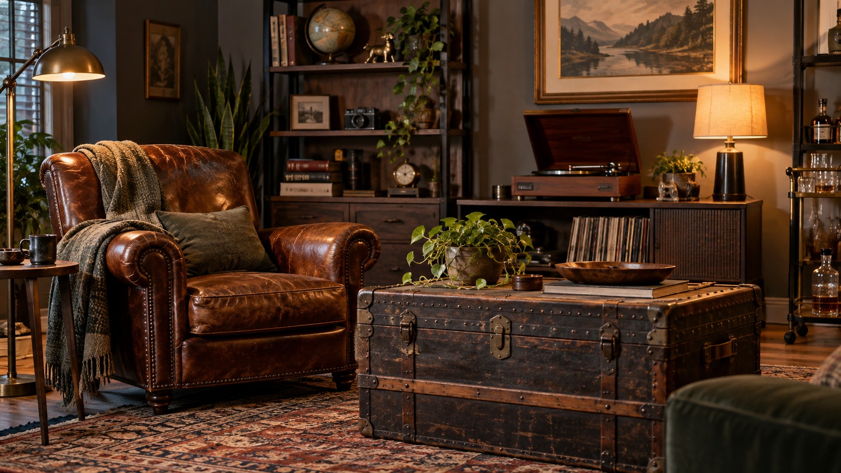 Editorial mancave interior for best vintage mancave finds that add instant character and charm