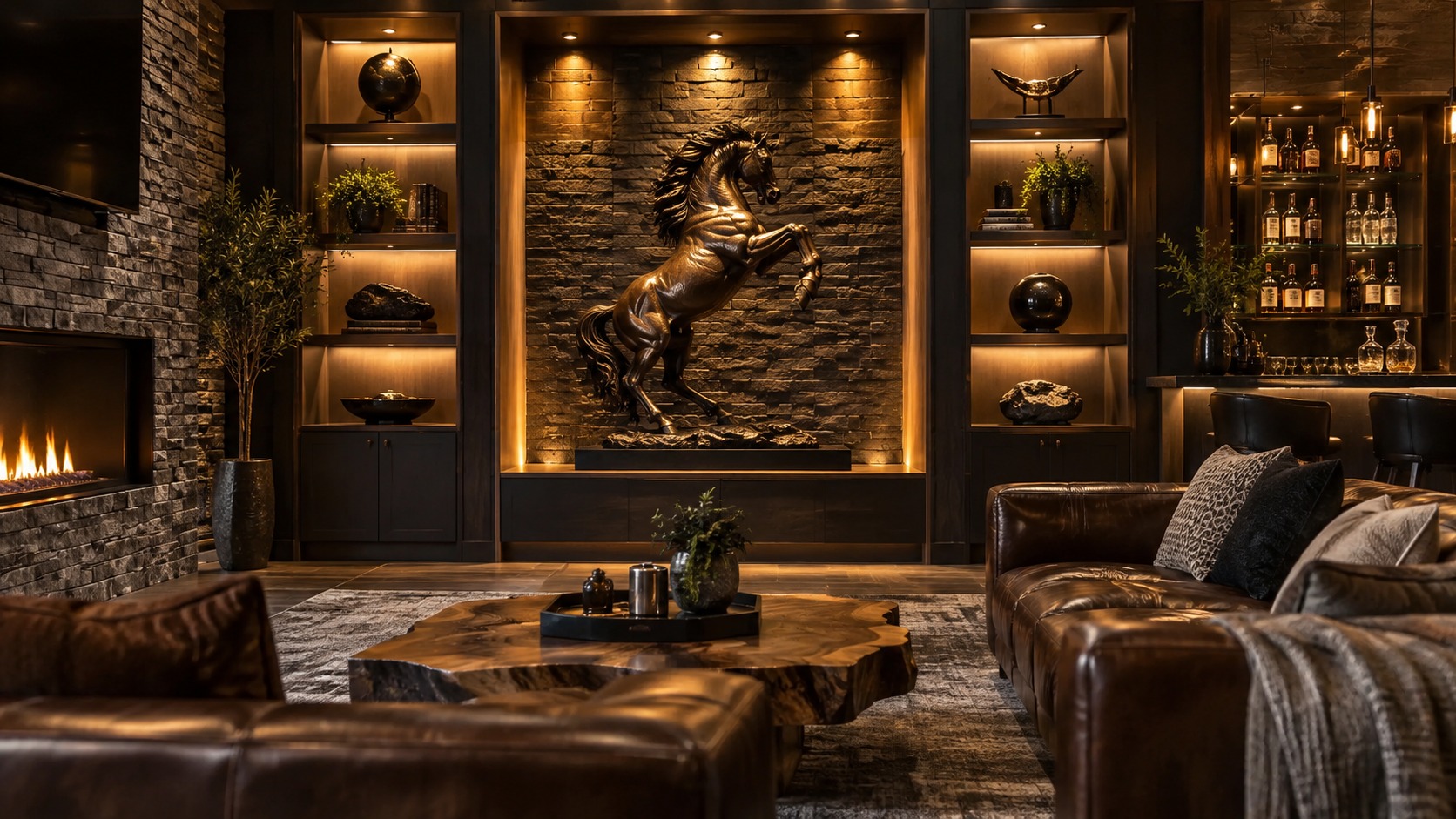 Editorial mancave interior for eye-catching display pieces every mancave needs for maximum impact