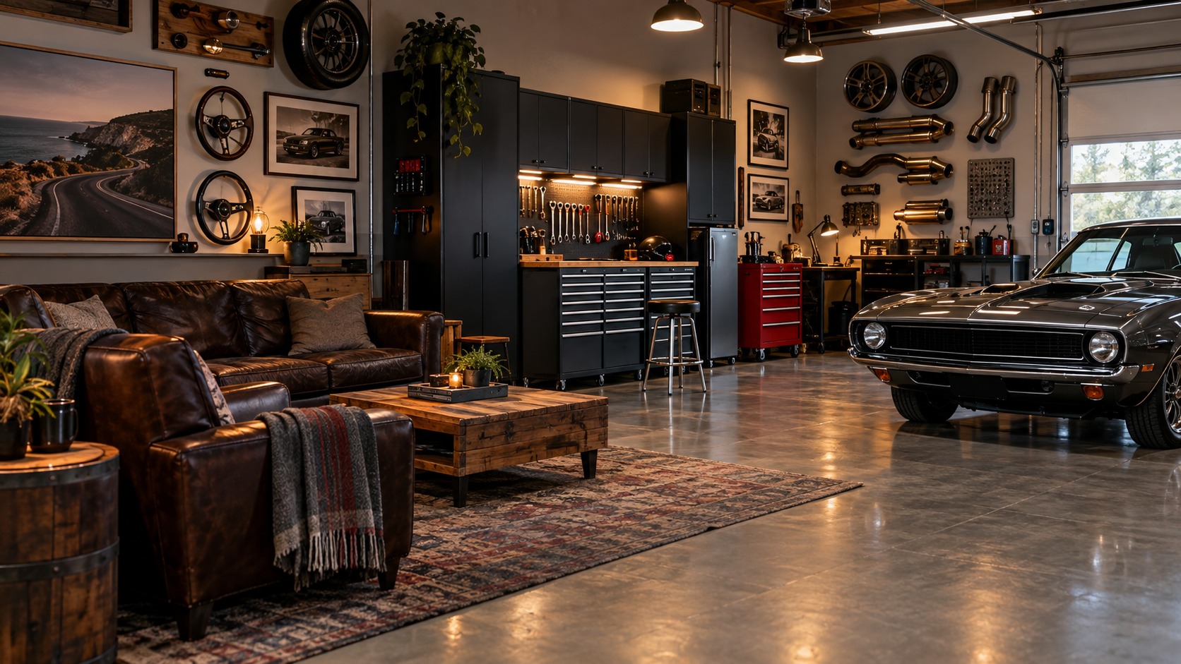 Editorial mancave interior for ultimate automotive mancave ideas for car enthusiasts in 2026
